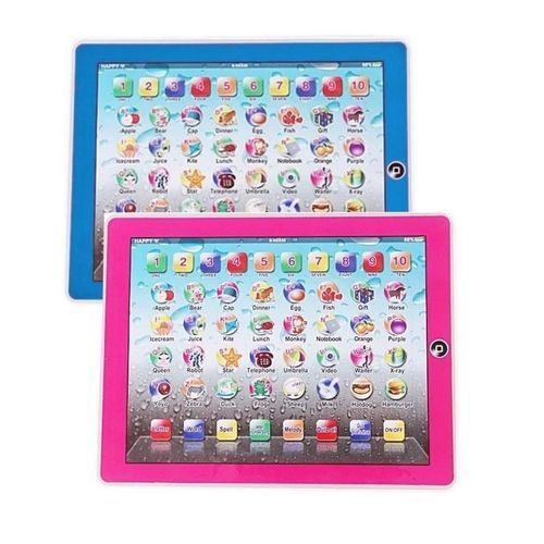 2pcs Kids Educational Learning Tablet- Pink & Blue