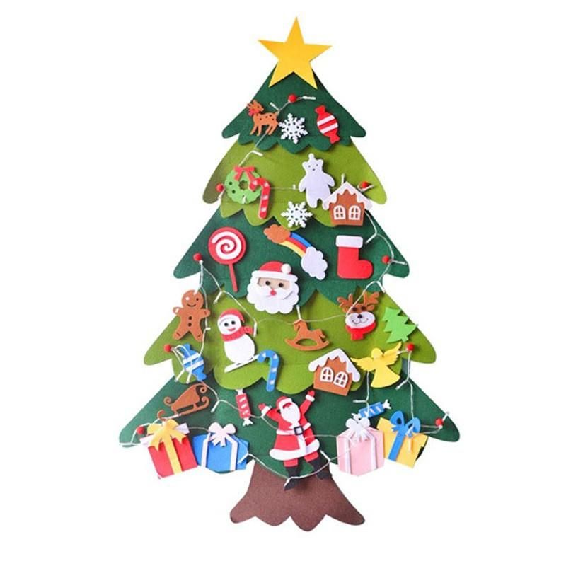 New Felt Christmas Tree DIY Christmas Ornament Kids Christmas Gift Door Wall Hanging Decoration Style two