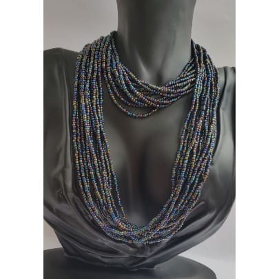 Czech Seedbead Necklace - 12 Strands - 91cm Long