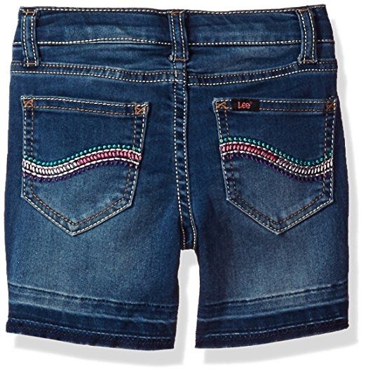 Little Girls' Released Hem Short, Blue Stone