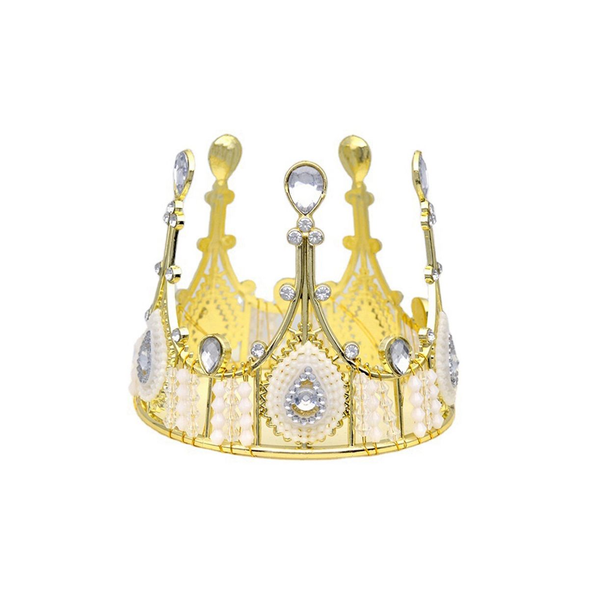 4Pcs Gold Crown Cake Topper for Baby Shower Birthday