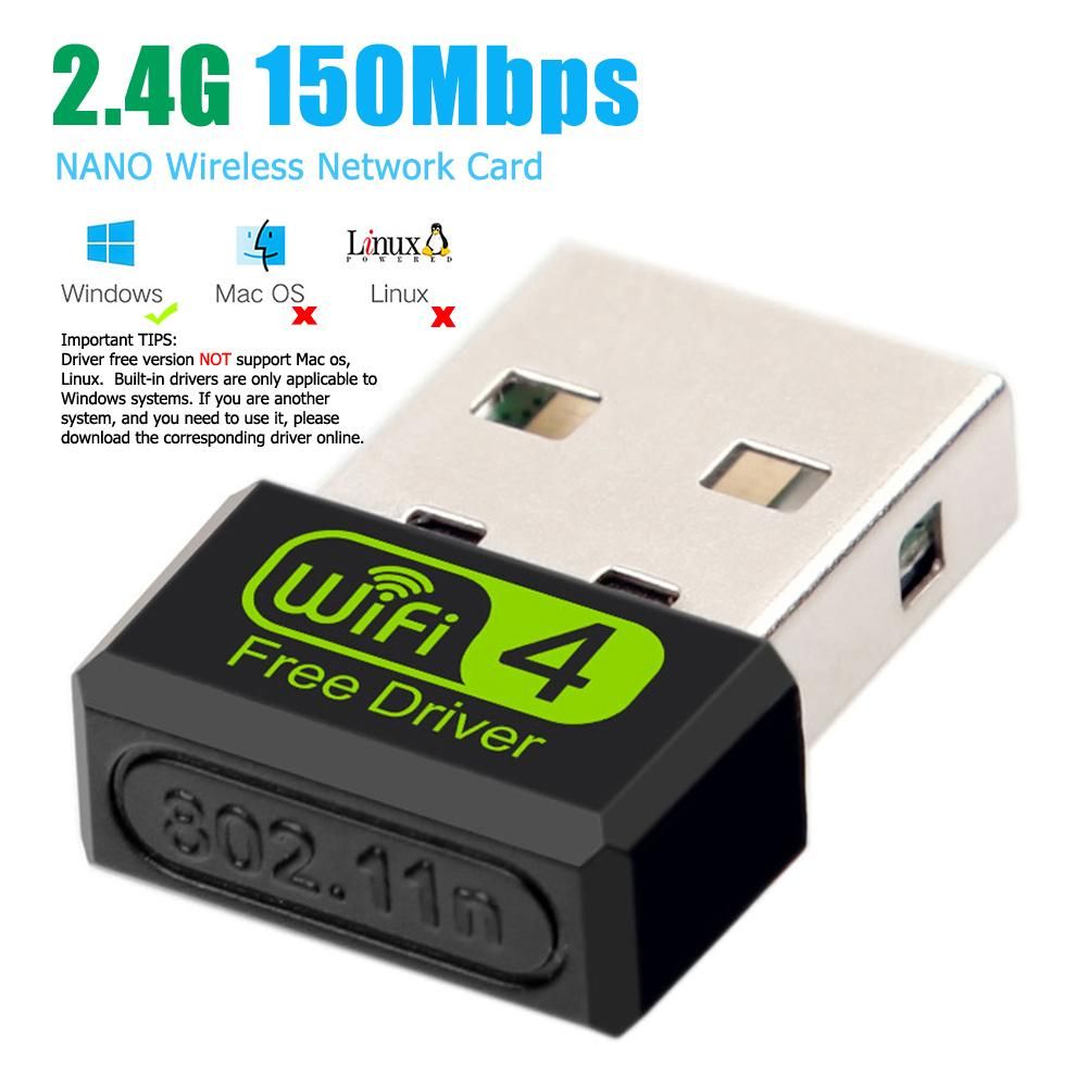 Mini USB WiFi Adapter 150Mbps Network Card Supporting