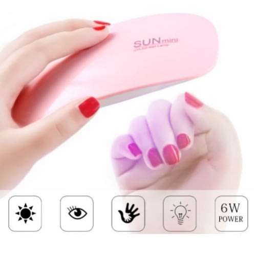 Mini Uv Led Lamp Nail Dryer - White - 6w