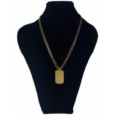 Cuban Link Chain With Dog Tag Pendant