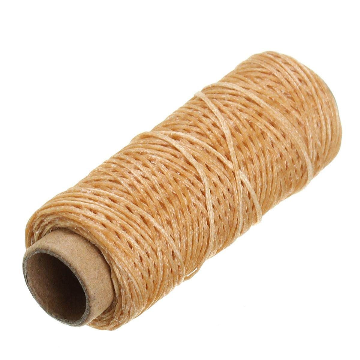 50m/roll Waxed Thread Cotton Cord String Strap Hand Stitching Thread For Leather Handicraft Tool Material Accessories True Color