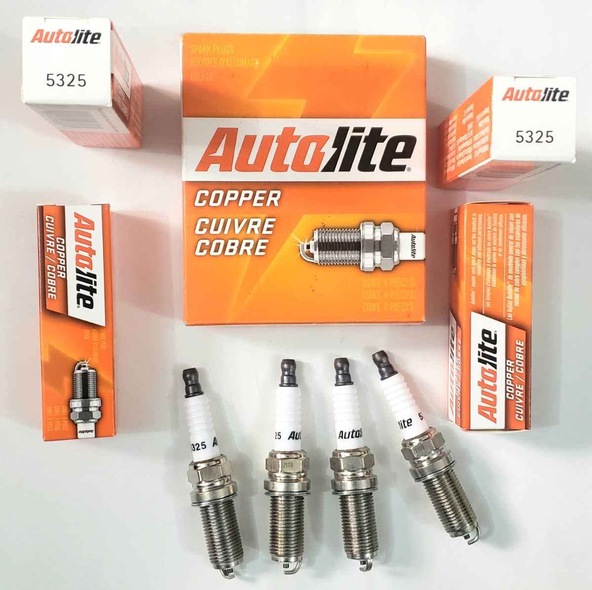 5325 COPPER RESISTOR SPARK PLUGS - 4pcs