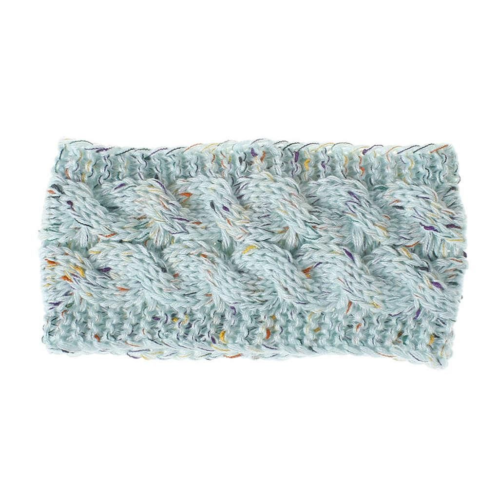 Light Blue Yarn Color Ear Warmer Headband For Women Hair