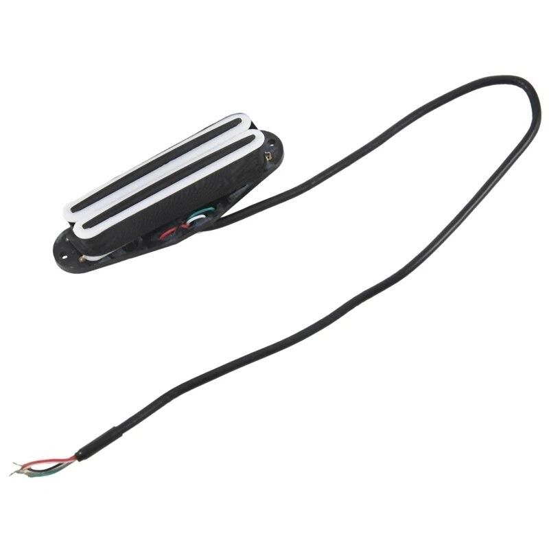 Dual Hot Rail Blaster Humbucker Pickups for Stratocaster ST Tele Strat Squier Electric Guitar,silver body with black rails