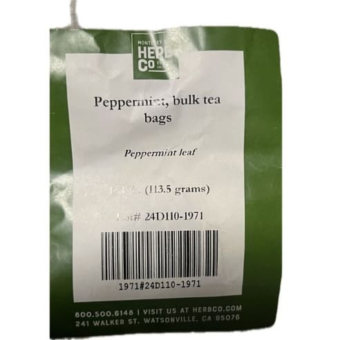 Club Peppermint Tea Bulk - 50 Tea Bags - 113.5g