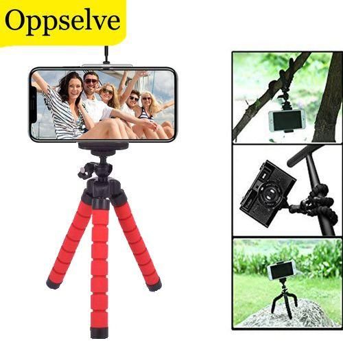 Mobile Phone Tripod Mobile Phone Clip Bracket Photography Tripod-red