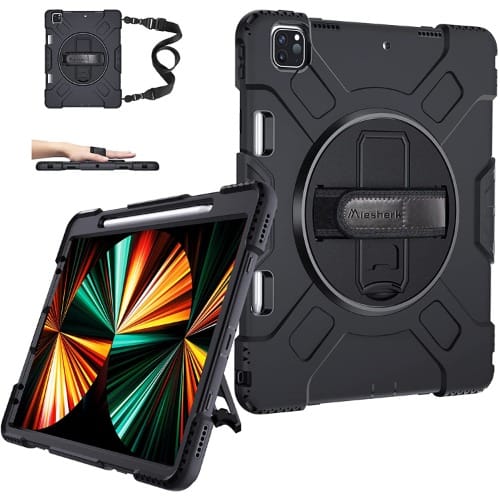 2021 5th Generation 2020/2021 Stand For iPad Pro 12.9  - Handle - Shoulder Strap Black