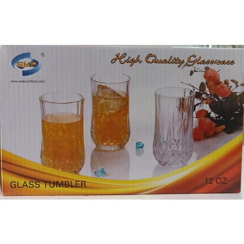 Glass Tumbler - White - 3 pieces