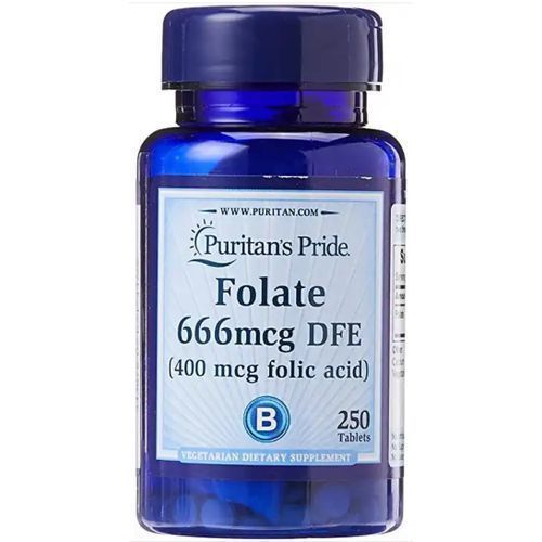 Folate (Folic Acid) 400mcg, 250 Tablets