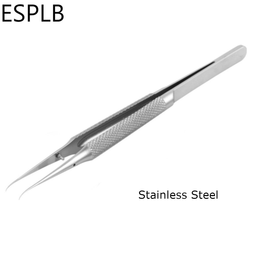 Blue/Silver Curved/Straight Titanium Tweezers Professional Precision Flying Line Tweezers For Tiny Motherboard Electronics-Stainless Curved