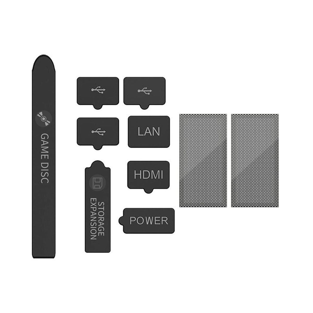 For /S Gaming Console Anti Dust Cover Net Plugs Stopper