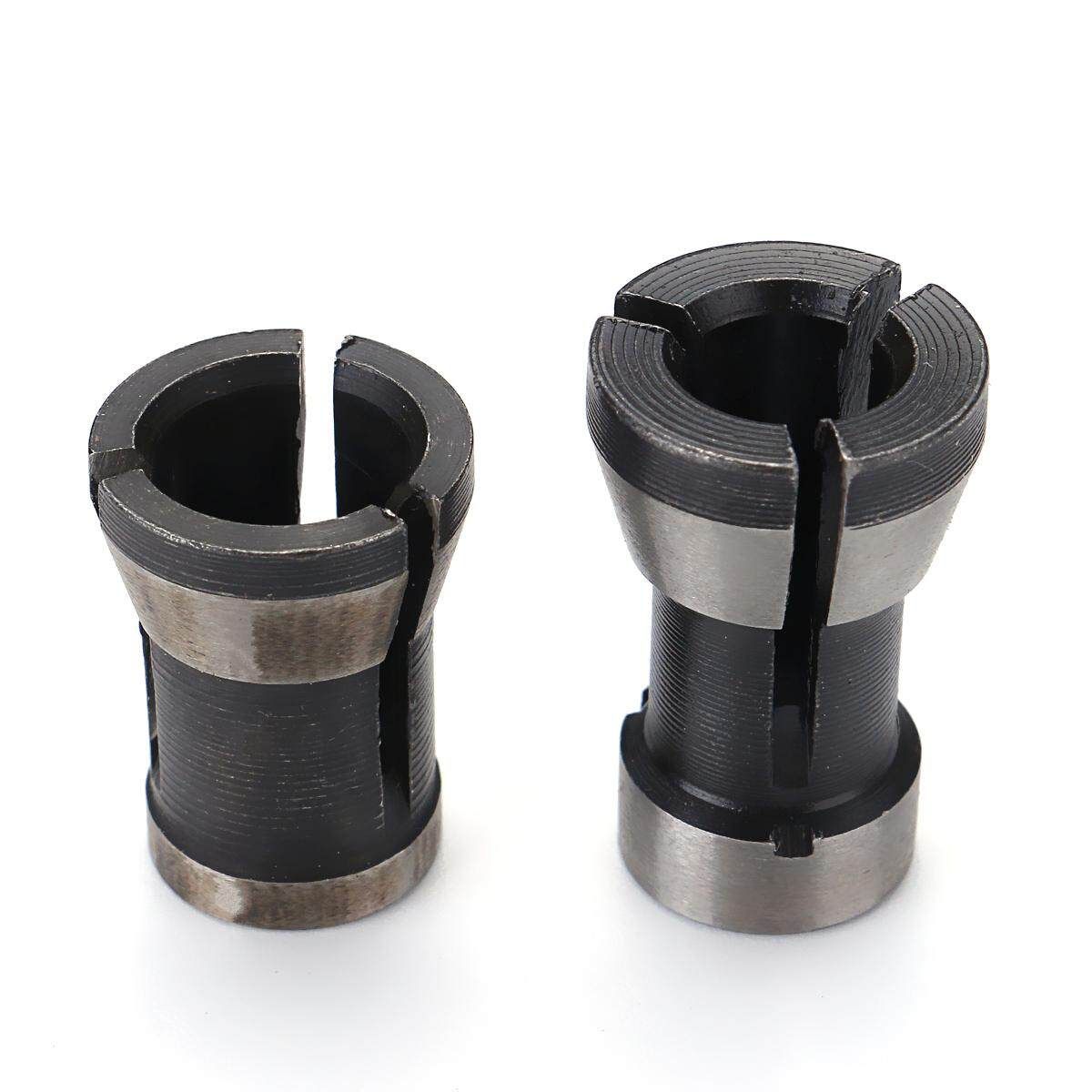 2Pcs Collet Chuck Adapter Trimming Machine Electric 6.35mm And 8mm