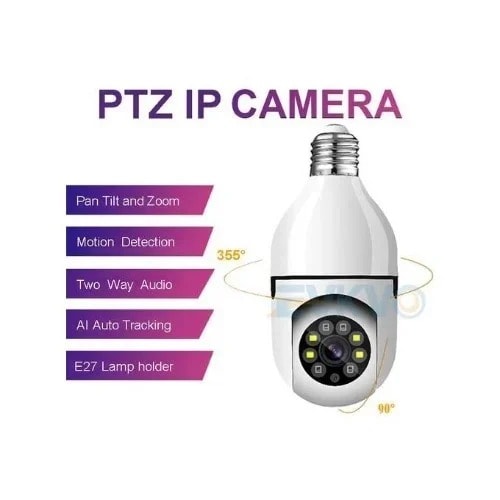 Ptz Wifi Ip Mini Camera E27 Bulb Camera