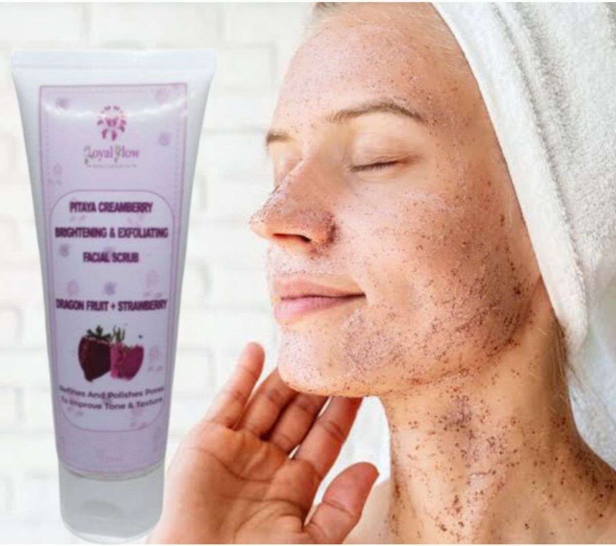 Brightening & Exfoliating Facial Scrub(Dragon Fruit  Extract)+ Free Face Toner