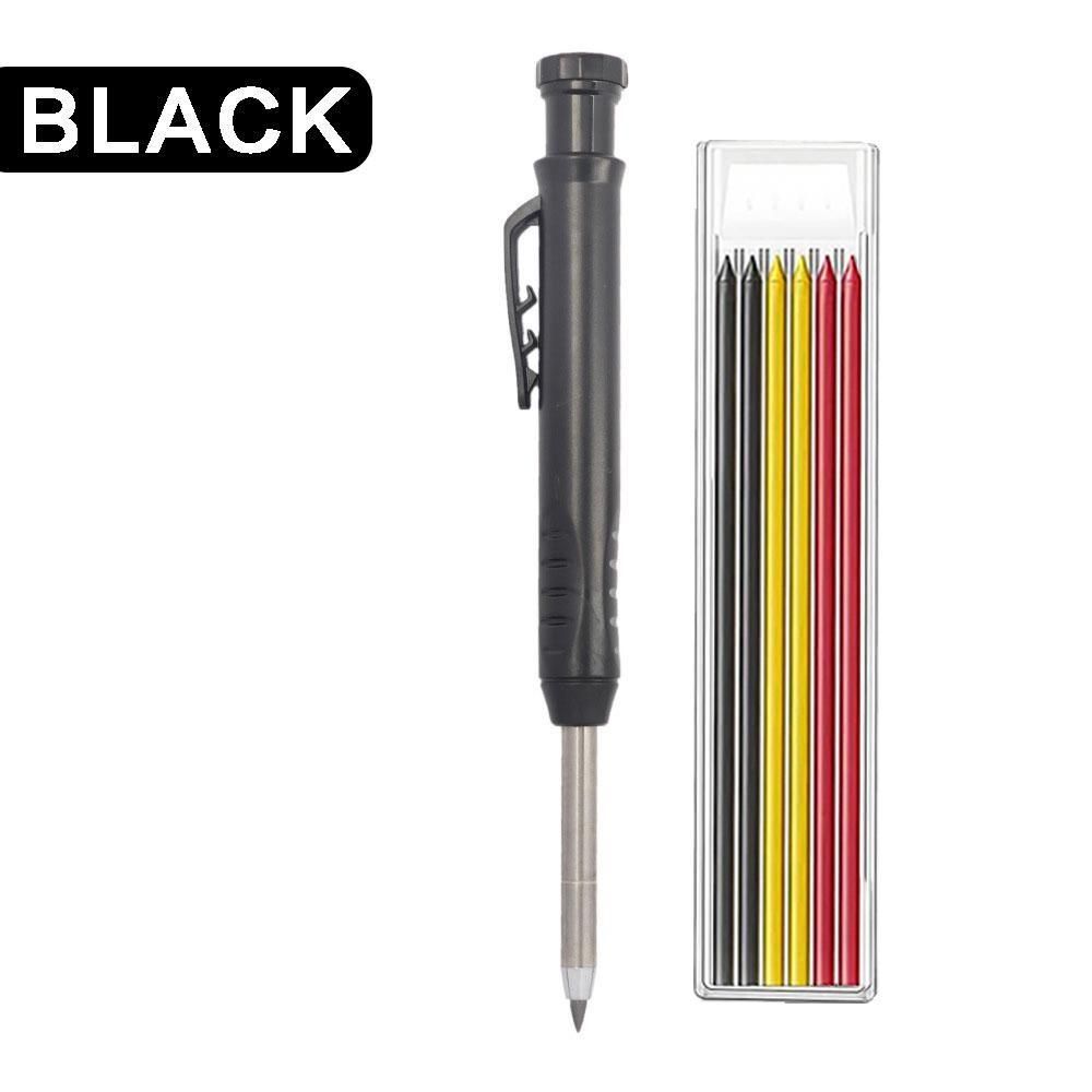 1Pack Solid Carpenter Pencil Set Black