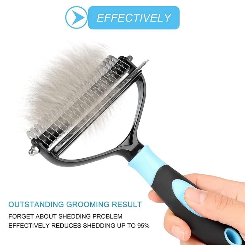 Dog Brush and Cat Brush,2 Sided Pet Tool for Deshedding