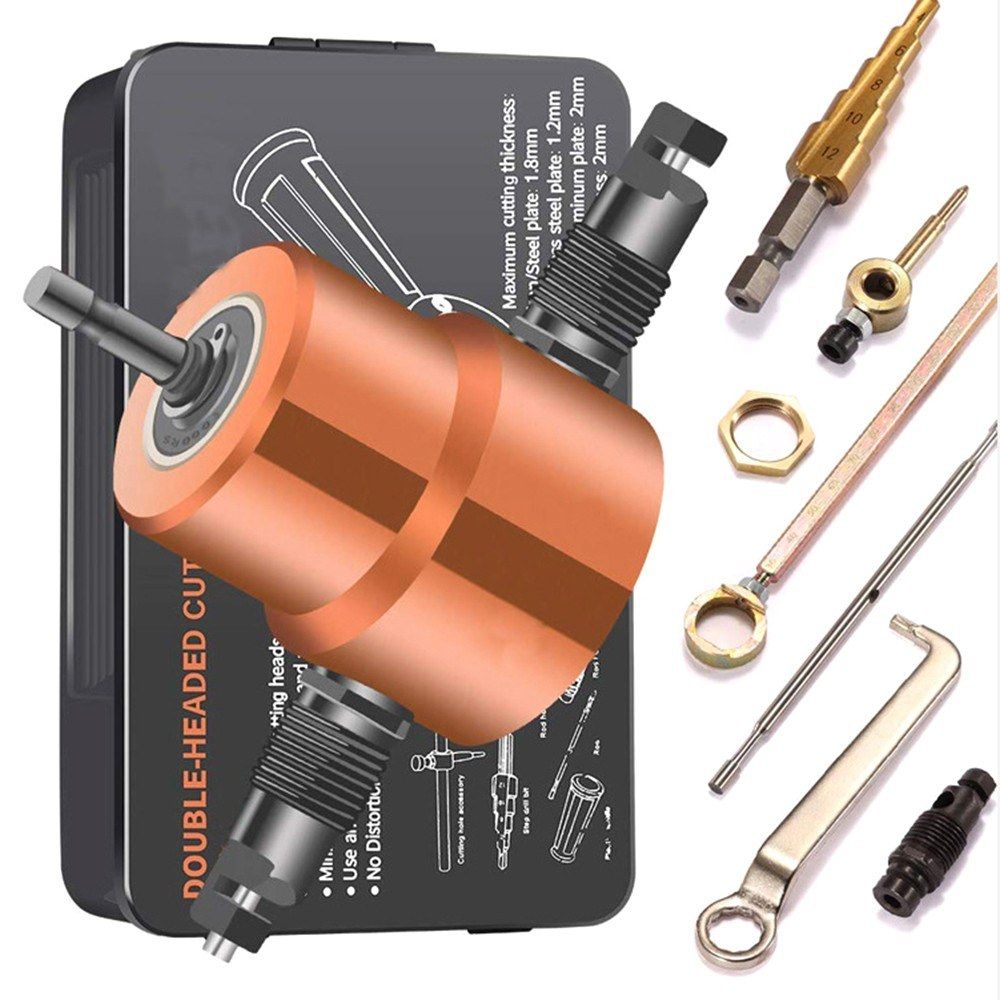 Double Tip Sheet Metal Cutting Nibbler Metal Saw Cutter 360