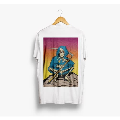 Unisex 100% Cotton T-shirt With Dope Design - White