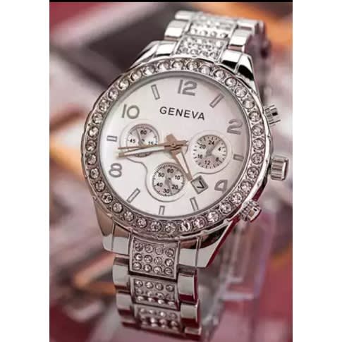 Women's Crystal Quartz Watch - Silver