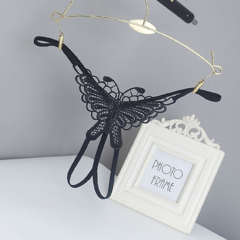 Women's G-String T-Back Butterfly Embroidery Thong Ladies Sexy Panties