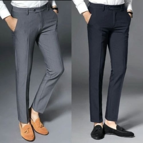 Men's Smart Trouser - Grey & Black