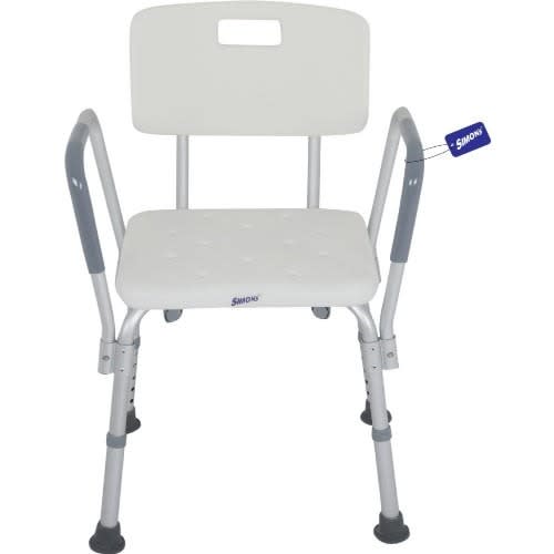 Elderly Bath Tub Shower Seat With Backrest And Protective Side