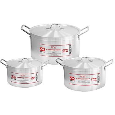 Aluminium Casserole Set - 3 Pieces