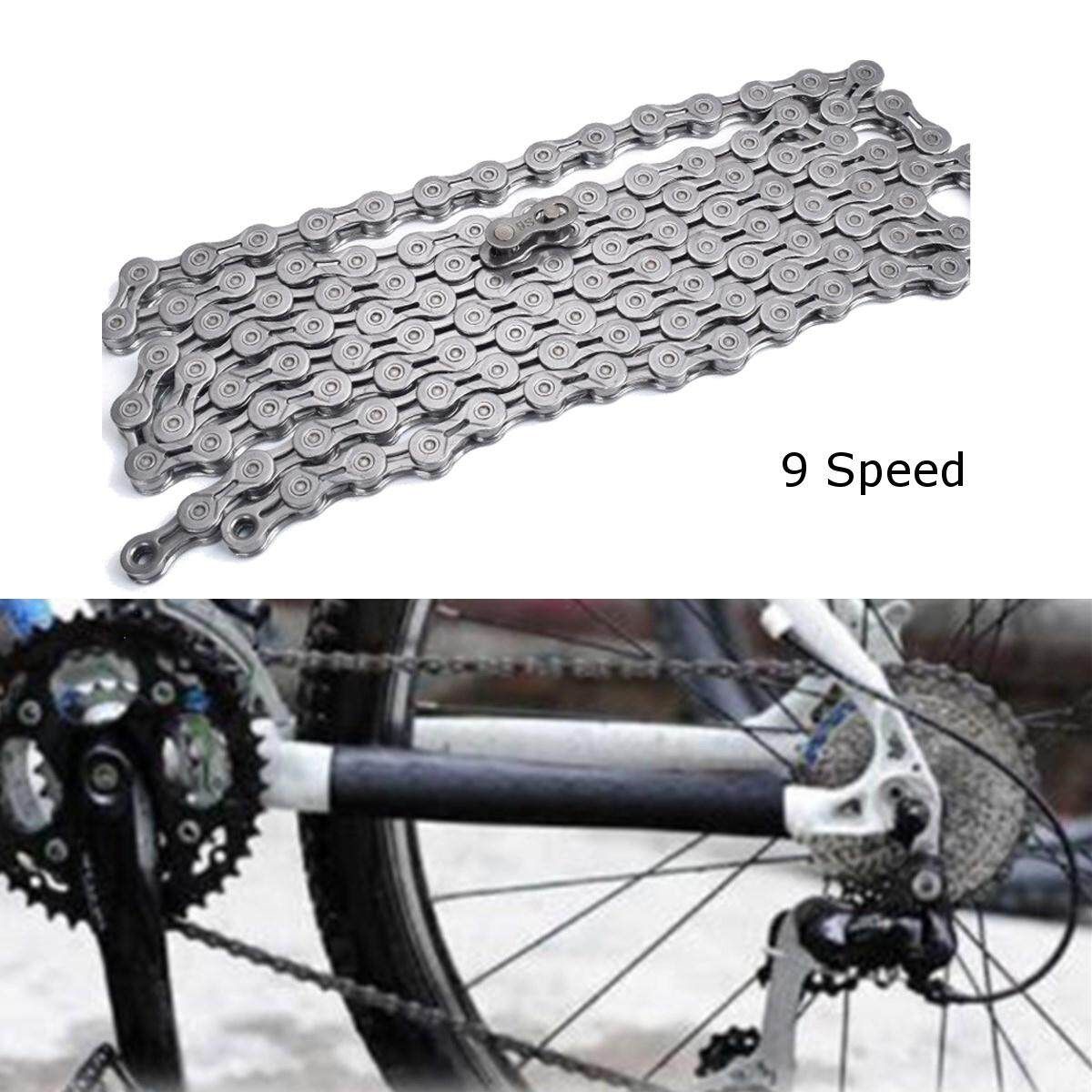 9 Speed 116L MTB Mountain Bike Hollow Super Light Bicycle Chains W/ Magic Buckle