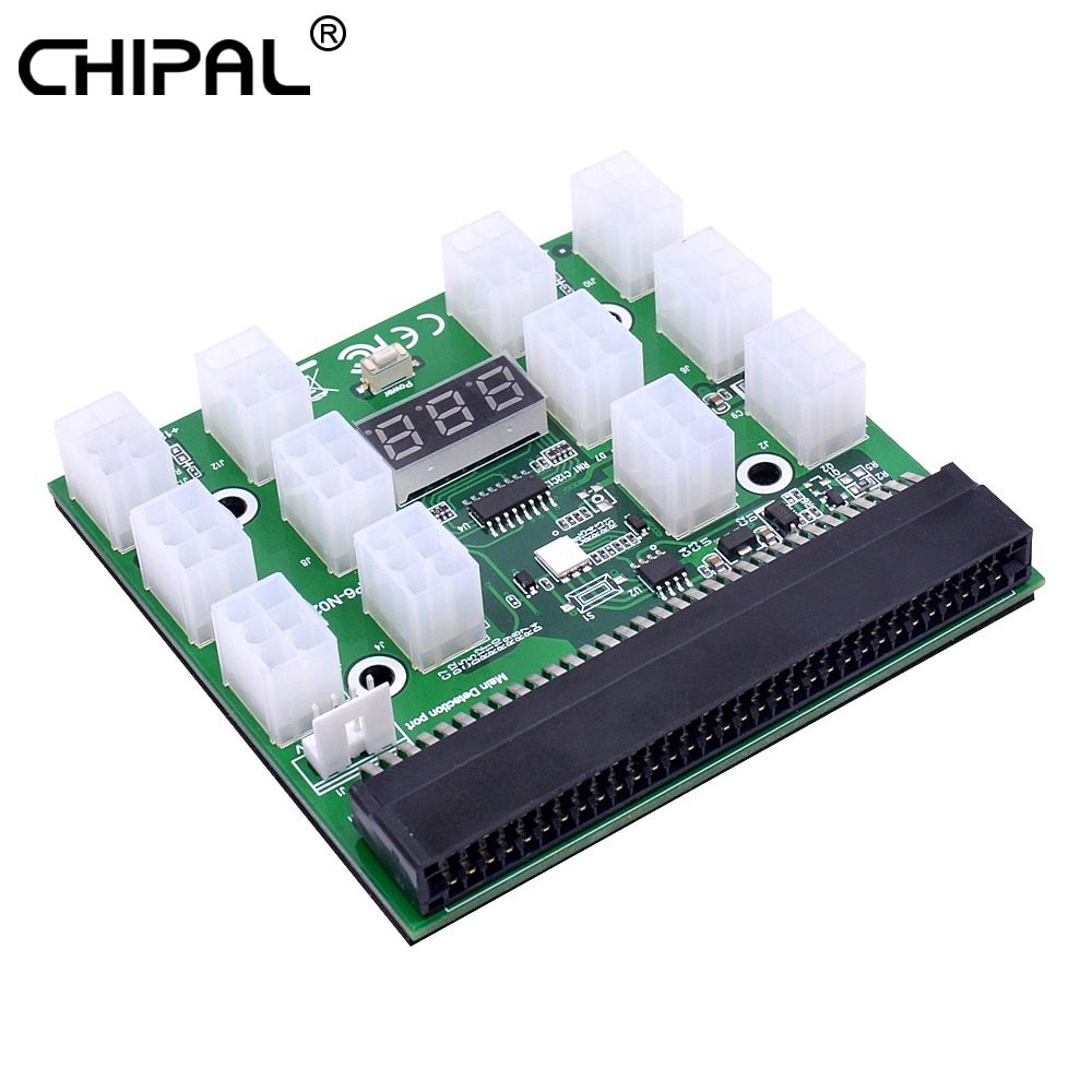 CHIPAL For 1200W 750W Breakout Board 6Pin Connector PSU GPU