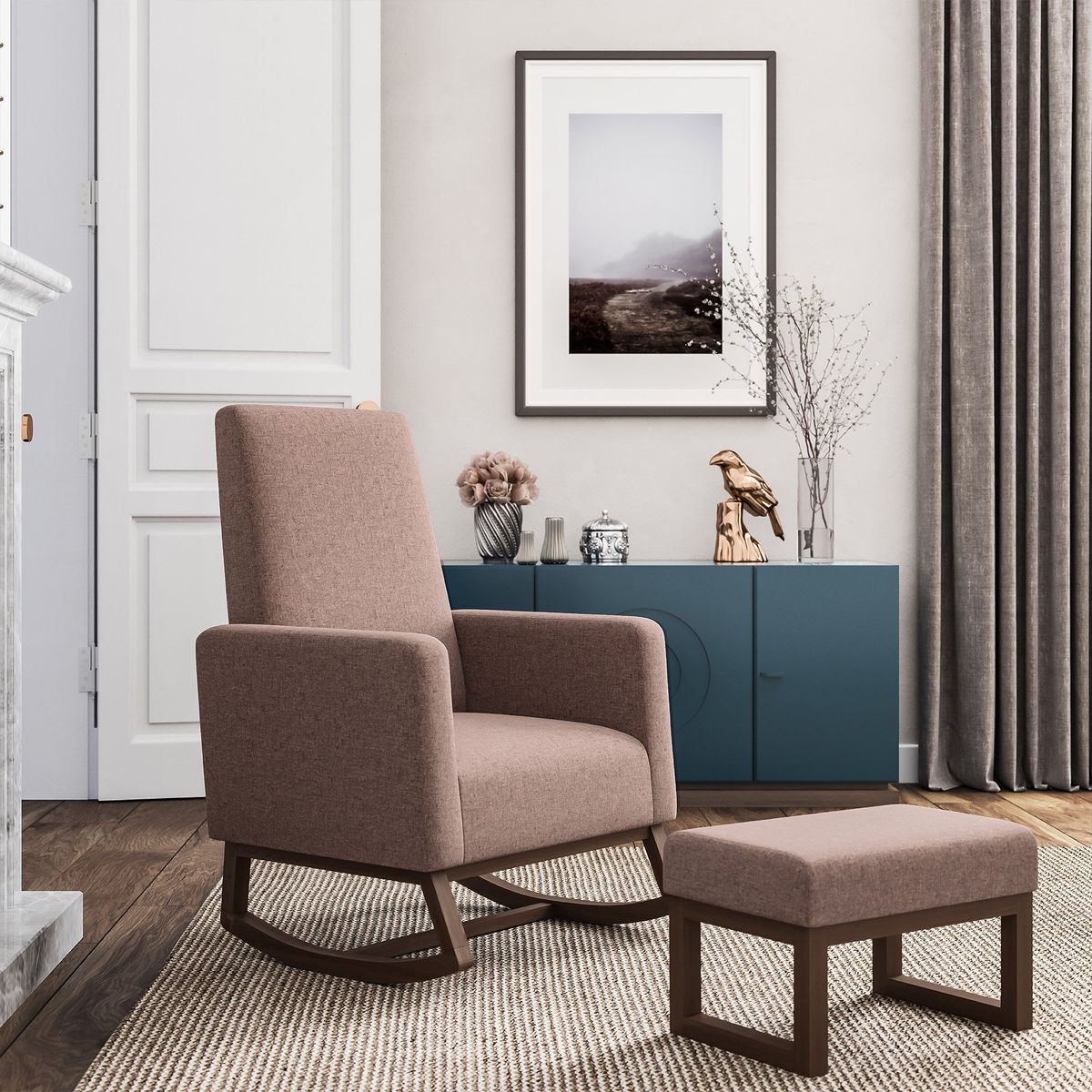 Felix Rocking Chair With Ottoman (Lagos Delivery Only)