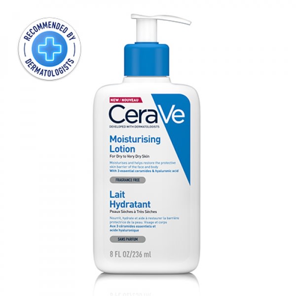 Moisturising Lotion for Dry to Very Dry Skin 236ml With Hyaluronic Acid and 3 Essential Ceramides