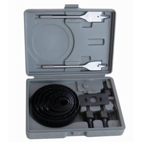 18 Pcs Carbon Steel Hole Saw Set With Flat Drill Bit 20mm -22mm