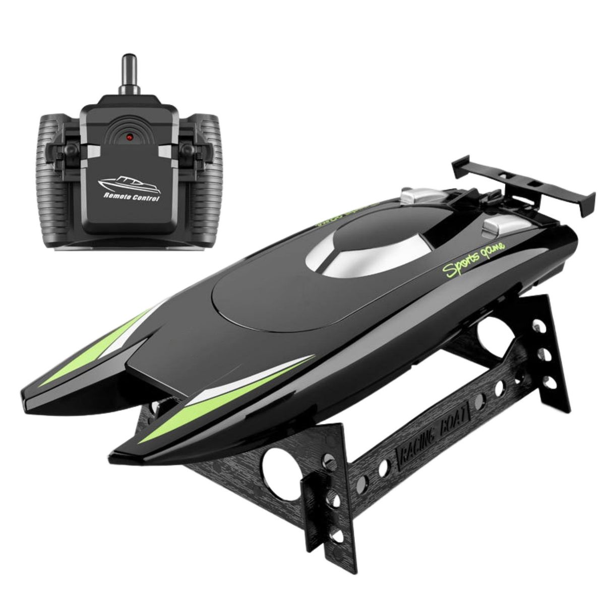 1 Set Wireless RC Boat 2.4G Remote Control Speedboat Water Black