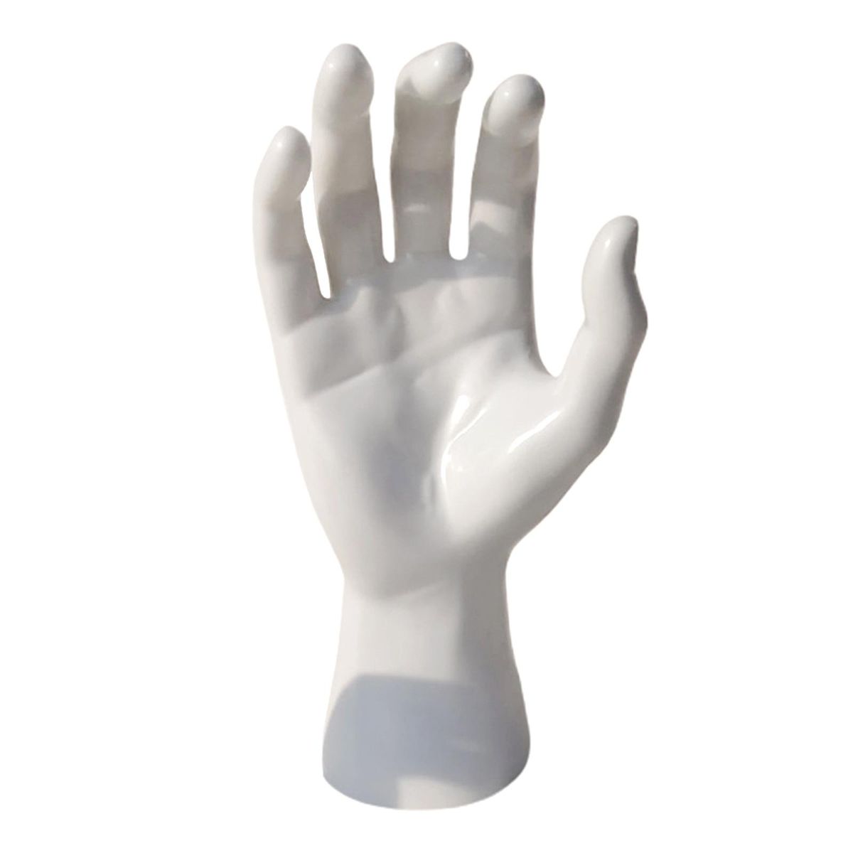 Male PVC Hand Model   Jewelry Display Support White Right