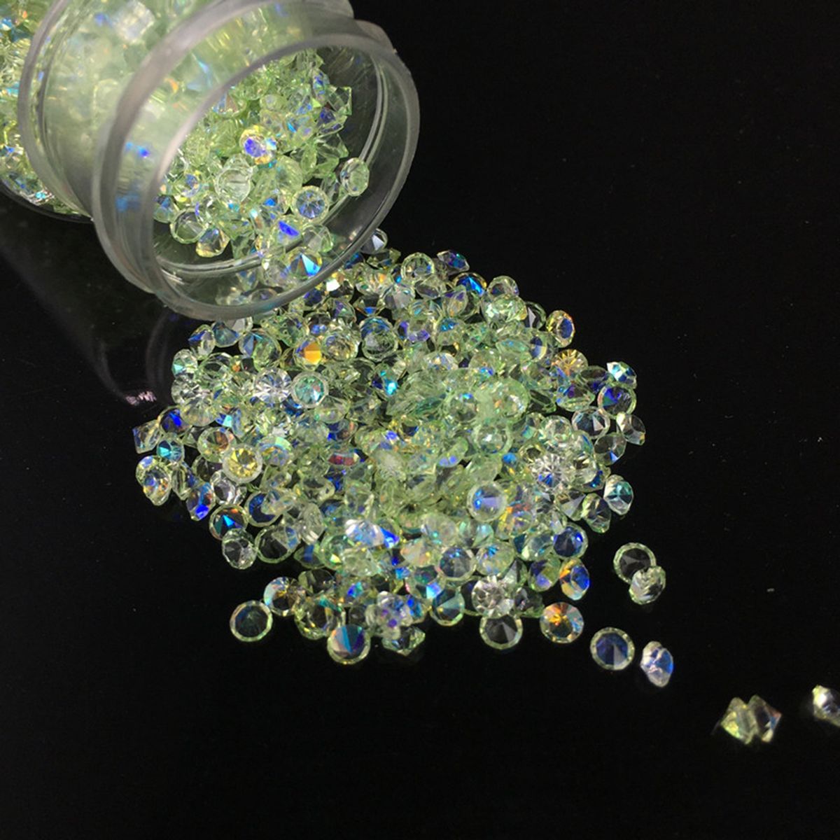 30ml Nail Gems Taper Shape Eye-catching Nail Art Decors Light Green