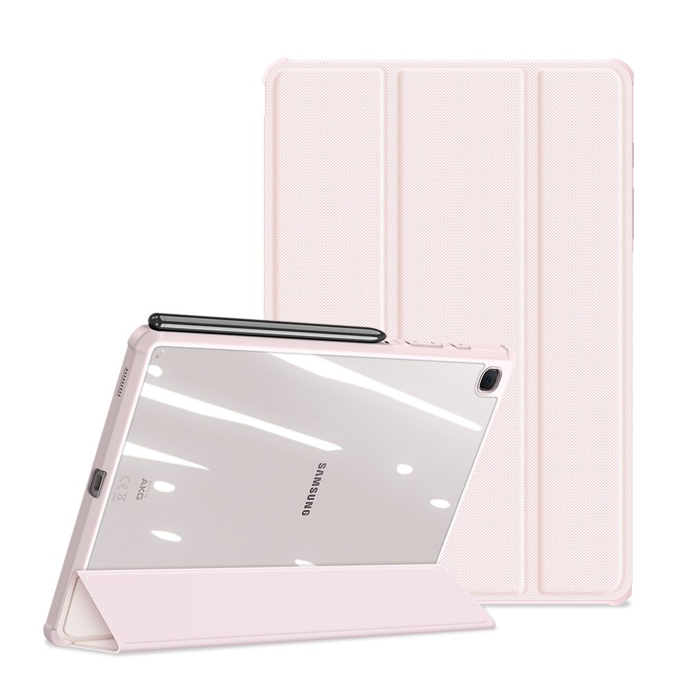 For Samsung Galaxy Tab S6 Lite P610/P615 DUX DUCIS TOBY Series Antiskid PU Leather + PC + TPU Horizontal Flip Case With Holder & Pen Slot & Sleep / Wake-up Function(Pink)
