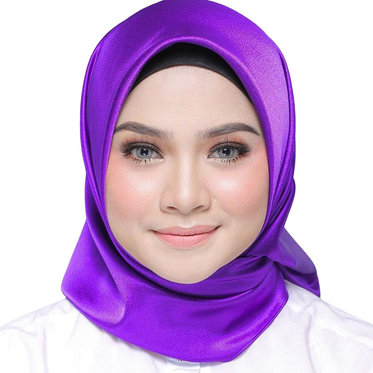 Women Head Wrap Vivid Color Wear Resistant Washable-Purple