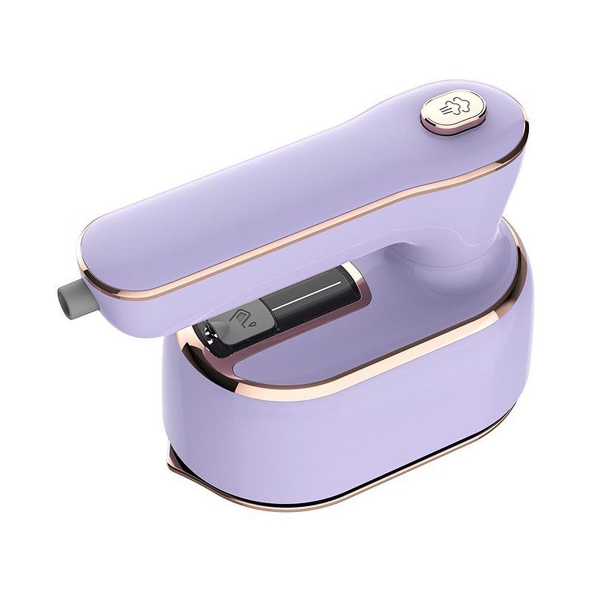 Mini Steam Iron Portable Travel Steamer Iron Rotatable Handle Purple