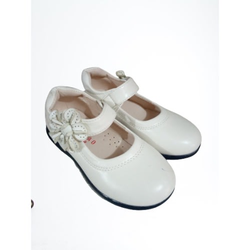 Girl's Flat Dressing Shoe - White