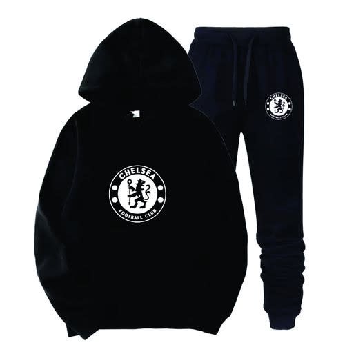 Black Hoodie And Black Joggers Chelsea Prints
