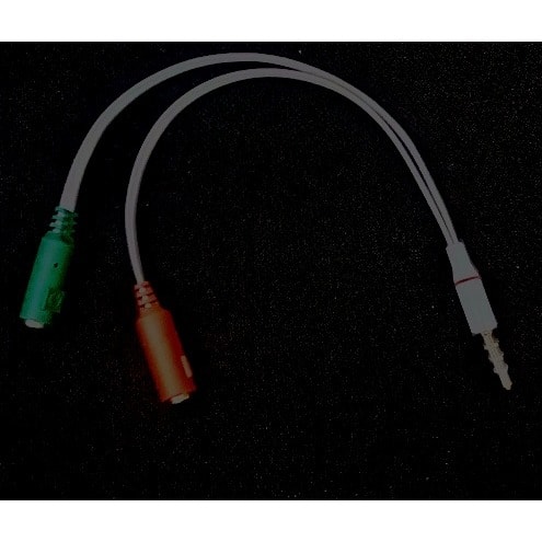 3.5mm Jack Male To Two Female Y Splitter adapter for Speaker & Headphone