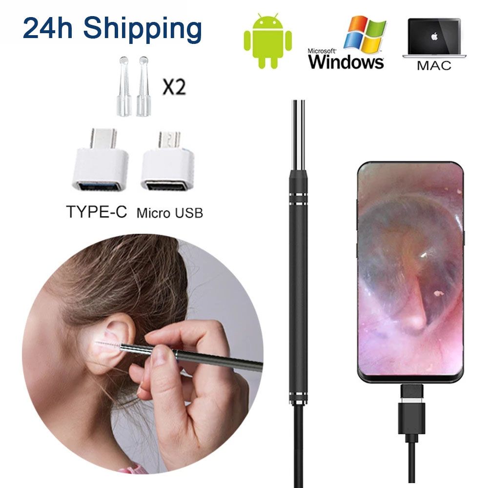 Smart Ear Cleaner Endoscope Spoon Camera Ear Picker Cleaning Wax Removal Visual  Wifi Mouth No WJ