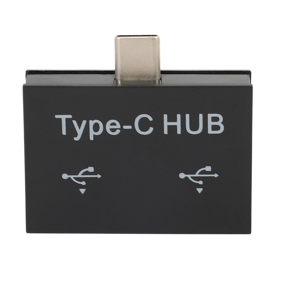 OTG Type-C USB C Adapter TypeC to USB 3.0 Converter 2 USB interface Android Tablet Mobile Phone Cables for Xiaomi Huawei(Black)