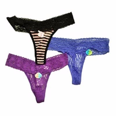 Set of 3 Lace Panties - Multicolour
