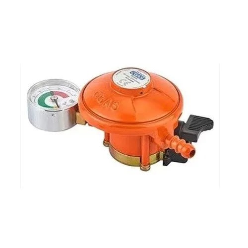 Red Gas Regulator With Meter