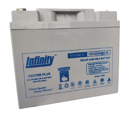 (ISV1242-U) 12V-42Ah@C10 Solar AGM VRLA Battery SMF